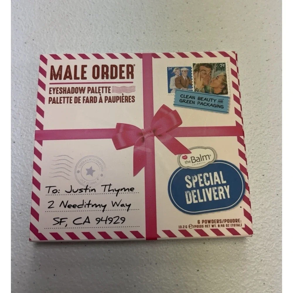 The Balm Cosmetics-  Male Order - Eyeshadow Palette - 6 Shades - New In Box